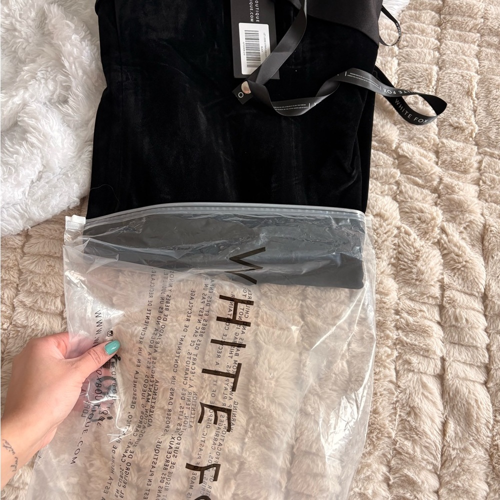 White Fox Boutique Black Strapless Mini Dress